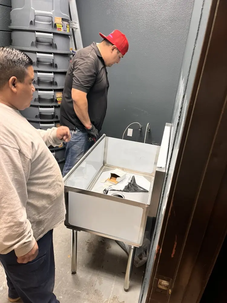Commercial plumbing and sink installation in Fairchild